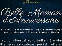Belle-maman d'anniversaire - french step-mom enjoys doggystyle bent over in european celebration