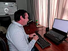 Office employee sucks my big cock for promotion