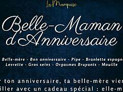 Belle-maman d'anniversaire - french step-mom enjoys doggystyle bent over in european celebration