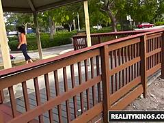 In this realitykings video, harley ann wolf gets banged by tyler steel on the street with a facial