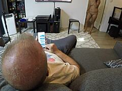 Mandy Mynxx delivers intense oral action on the couch in gripping POV style.