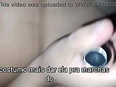 Brazilian Amateur Challenges Partner to Make Her Cum, Calling Him Cuckold in USA Extreme Scene