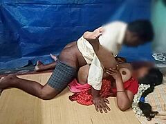 indian village couple enjoys nice homemade sex in bedroom