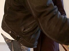 blonde sucks cock in public stairwell