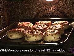 Raquel Cooks Naked Showing Off Her Big Natural Tits in Kitchen