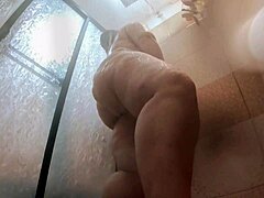 Big ass colombian milf shakes wet pussy in shower to tempt me - pt 1!