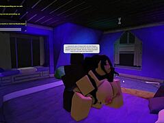 She begged for my monster cock to wreck her insides like in Roblox Studio... intense BDSM session!