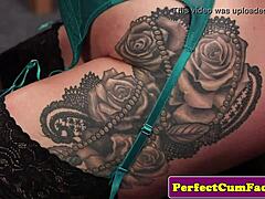 Gorgeous European milf in stockings sucks pov cock. She gets facialized after intense blowjob session.