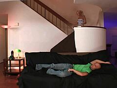 Madison ivy fucks the neighbor with handjob, blowjob, deepthroat, doggystyle, and facial cumshot