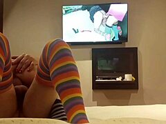 Curvy Babe Teases in Stockings for Hire