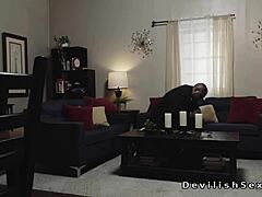 busty asian rides big cock biker in warehouse with sensual banging and oral