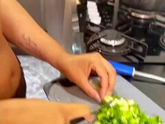 Brazilian Amateur Lidi Ferrari Cooks in the Kitchen Episode 1