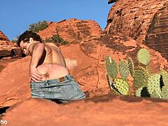 outdoor anal masturbation with assfucking