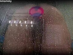 Chubby roommate caught showering with new toy