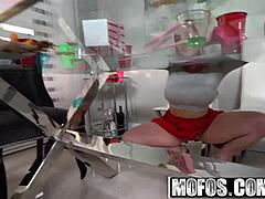 Horny GF Cristi Ann wins fuck by masturbating, getting anal and facial