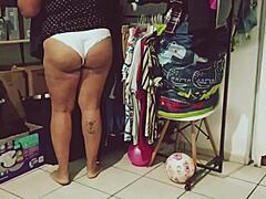 Mexican Bbw Gordita Curvy Latina Cleaning Room Voyeur