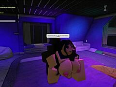 She begged for my monster cock to wreck her insides like in Roblox Studio... intense BDSM session!