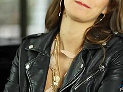 Is This Milf Model Teasing With Her Big Ass In Black Stockings?