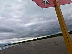 Nicoly seduces firefighter on beach, then rides in woods