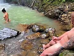 morbid masturbates as i strip naked in river with silvana lee & brian evansx 🌊