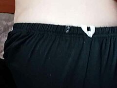 preggers milf spits on big tits.