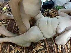 Hot milf grabs her best friend's monster cock for intense fucking, her big tits bouncing wildly.