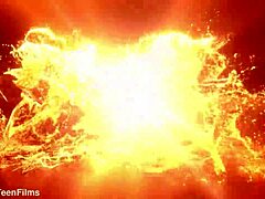 Sexy Ainhoa Campbell in intense 2 on 1 anal gaping with big black cock