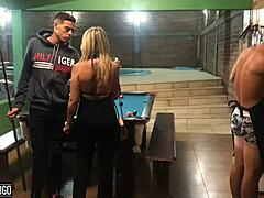 Blonde Gives Ass To Tattooed Friend