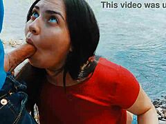 Risky blowjob in nature with wife 😍