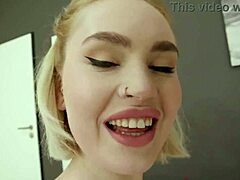 Greta Foss takes first anal with rough bwc gapes and pee drink cum swallow