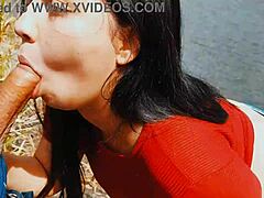 Risky blowjob in nature with wife 😍