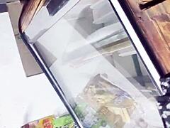 upskirt spying in the store