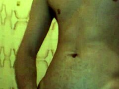 skinny guy masturbating huge cock for 18 shots