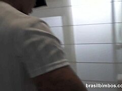 couple fucks thick brazilian ass with blowjob assfucking doggystyle and cum on big tits 😈