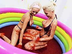 Lou Lou And Christine Love Lick Shaved Blonde Pussies In Sapphic Video