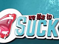 Rough Threesome with Bound Obedient Redhead Beauty