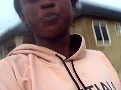 Crazy bitch twerks big ass outdoors