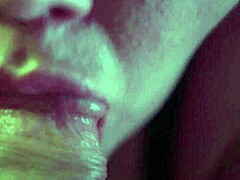 Dissolute Woman Sucks Cock, Swallows Cum Passionately