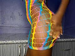 quickie in the living room with neighbor's big cock?