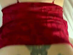 Doggystyle white slut takes anal creampie