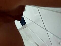 Amateur Couple's Steamy Bathroom Creampie Session