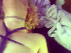 Amateur Slut Bound and Cumming with Toy