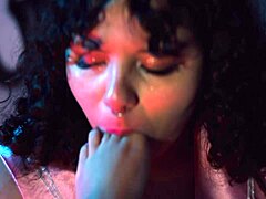 In everyday life, BBW engages in foot and face sitting with lesbian partner