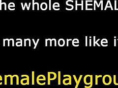 Travesti masturba o pau sozinha de lingerie! 🔥💦