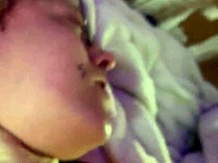 Amateur Slut Bound and Cumming with Toy