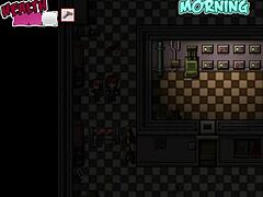 I'm taking a bath with the busty blonde milf in this hentai game, zombies retreat part 2.