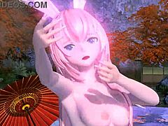 i'm megurine luka in single red leaf project diva nude mod, fully nude
