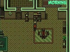 I'm taking a bath with the busty blonde milf in this hentai game, zombies retreat part 2.