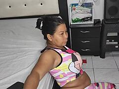 In this homemade tale, the young 18+ brunette stepnephew convinces his mature Latina aunt to engage in sucking.