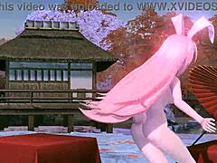 i'm megurine luka in single red leaf project diva nude mod, fully nude